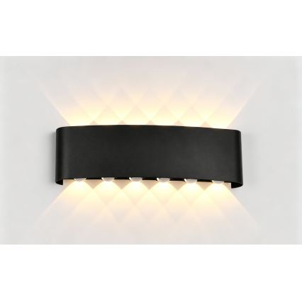Top Light - LED-utomhusvägglampa RAY LED/10W/230V 3000/4000/6500K IP54 svart