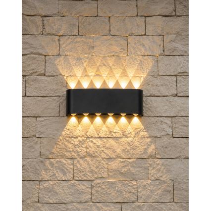 Top Light - LED-utomhusvägglampa RAY LED/10W/230V 3000/4000/6500K IP54 svart