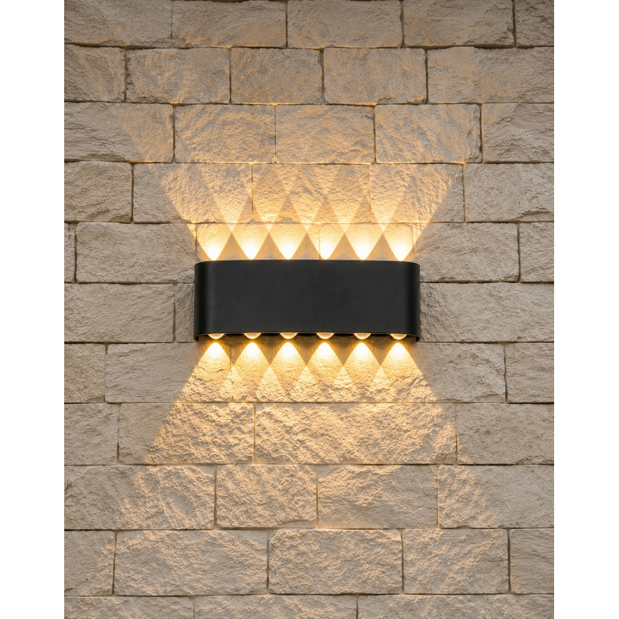 Top Light - LED-utomhusvägglampa RAY LED/10W/230V 3000/4000/6500K IP54 svart