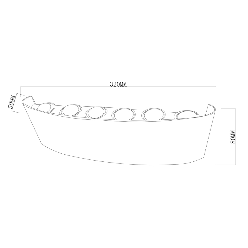 Top Light - LED-utomhusvägglampa RAY LED/10W/230V 3000/4000/6500K IP54 svart