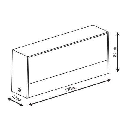 Top Light - LED utomhusvägglampa IMOLA LED/10W/230V 3000/4000/6000K IP54 17 cm svart