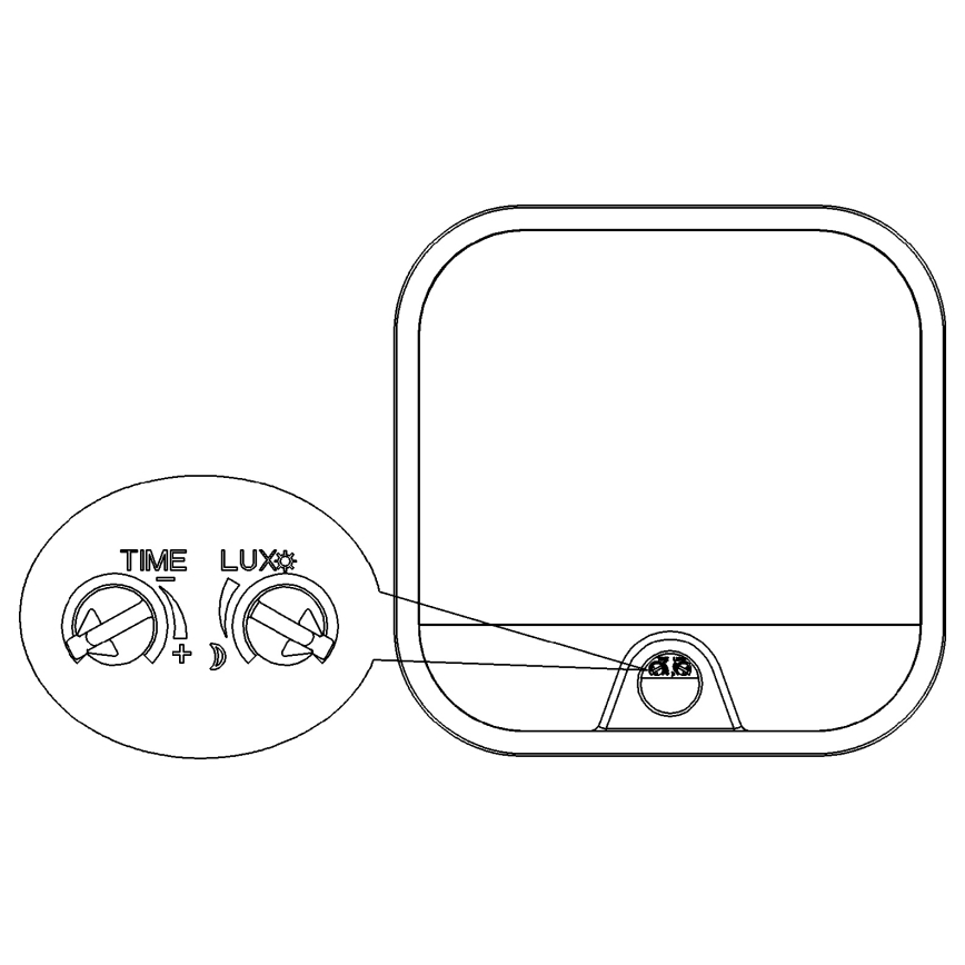 Top Light - LED utomhusväggarmatur med rörelse- och skymningssensor BARI LED/20W/230V 4000K IP65