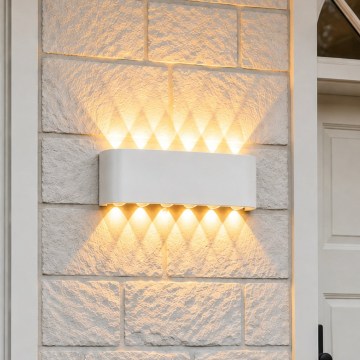 Top Light - LED utomhusvägglampa RAY LED/10W/230V 3000/4000/6500K IP54 vit