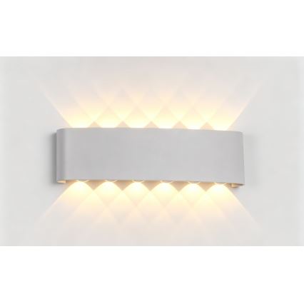 Top Light - LED utomhusvägglampa RAY LED/10W/230V 3000/4000/6500K IP54 vit