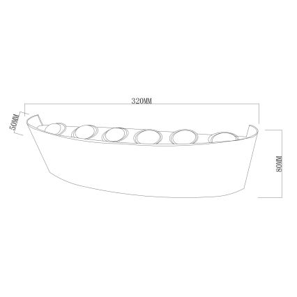 Top Light - LED utomhusvägglampa RAY LED/10W/230V 3000/4000/6500K IP54 vit