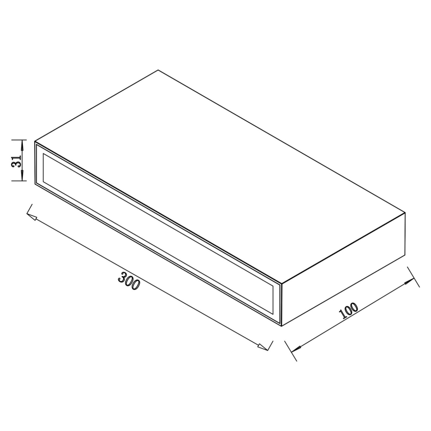 Top Light - LED vägglampa för utomhusbruk OBLIGO LED/12W/230V IP65 vit