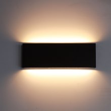 Top Light - LED vägglampa för utomhusbruk OBLIGO LED/12W/230V IP65 svart