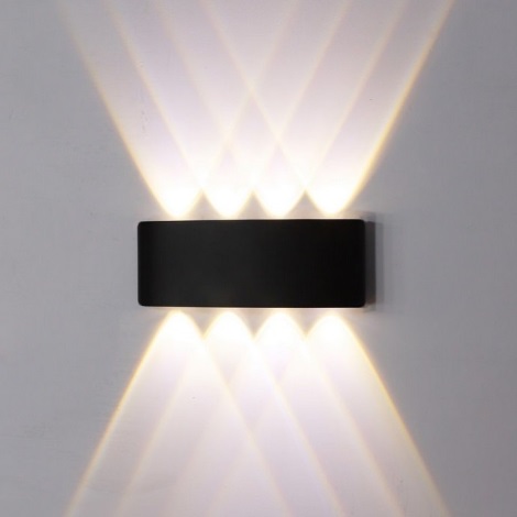 Top Light - LED vägglampa för utomhusbruk RAY LED/8W/230V IP44 4000K svart