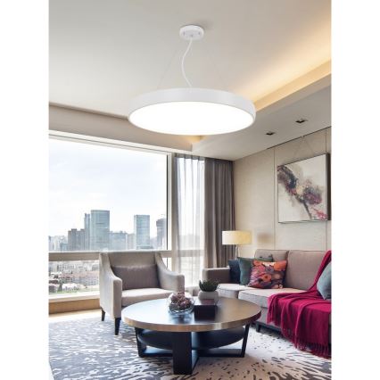 Top Light Metal 60BZ +Fjärrkontrol - LED ljusreglerad ljuskrona på textilsladd METAL LED/60W/230V vit