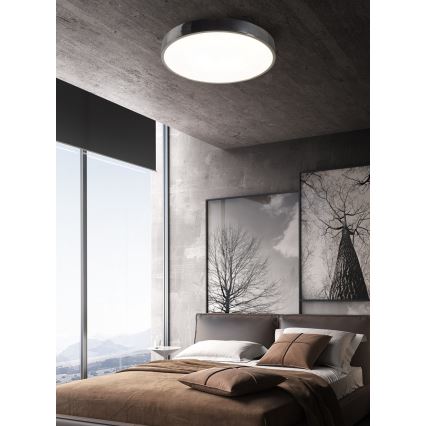 Top Light Metall 40CR fjärrkontrol - LED Dimbar taklampa METAL LED/51W/230V skinande krom + fjärrkontroll