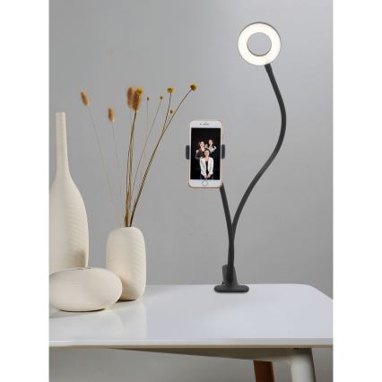 Top Light Neck C - LED Dimbar bordslampa med hållare NECK LED/5W/230V svart