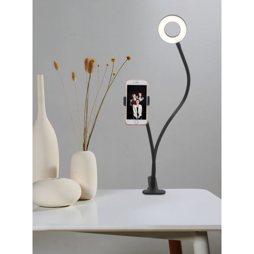 Top Light Neck C - LED Dimbar bordslampa med hållare NECK LED/5W/230V svart