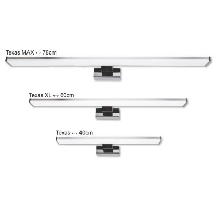 Top Light TEXAS XXL - Badrumsspegel med LED-belysning TEXAS LED/15W/230V IP44