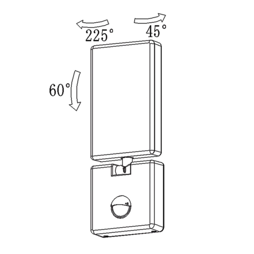 Top ljus Faro B PIR - LED Strålkastare med sensor FARO LED/15W/230V IP65 vit