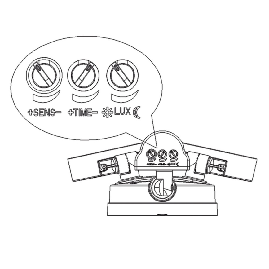 Top ljus Tarraco C PIR - LED Strålkastare med sensor TARRACO 2xLED/20W/230V IP65