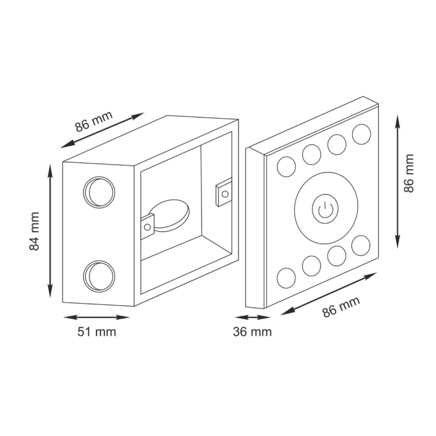 Touch strömbrytare med dimmer för enfärgade LED-remsor 12-24V 4-kanal