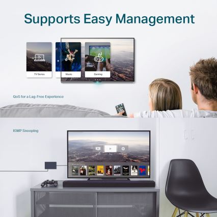 TP-Link - 8-portars Gigabit Easy Smart-switch