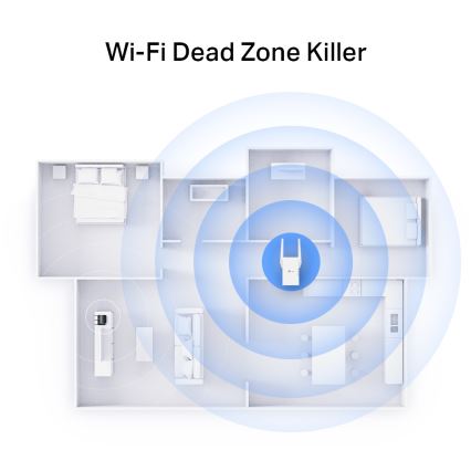 TP-Link - Dubbelbands Wi‑Fi 6-förlängare RE705X