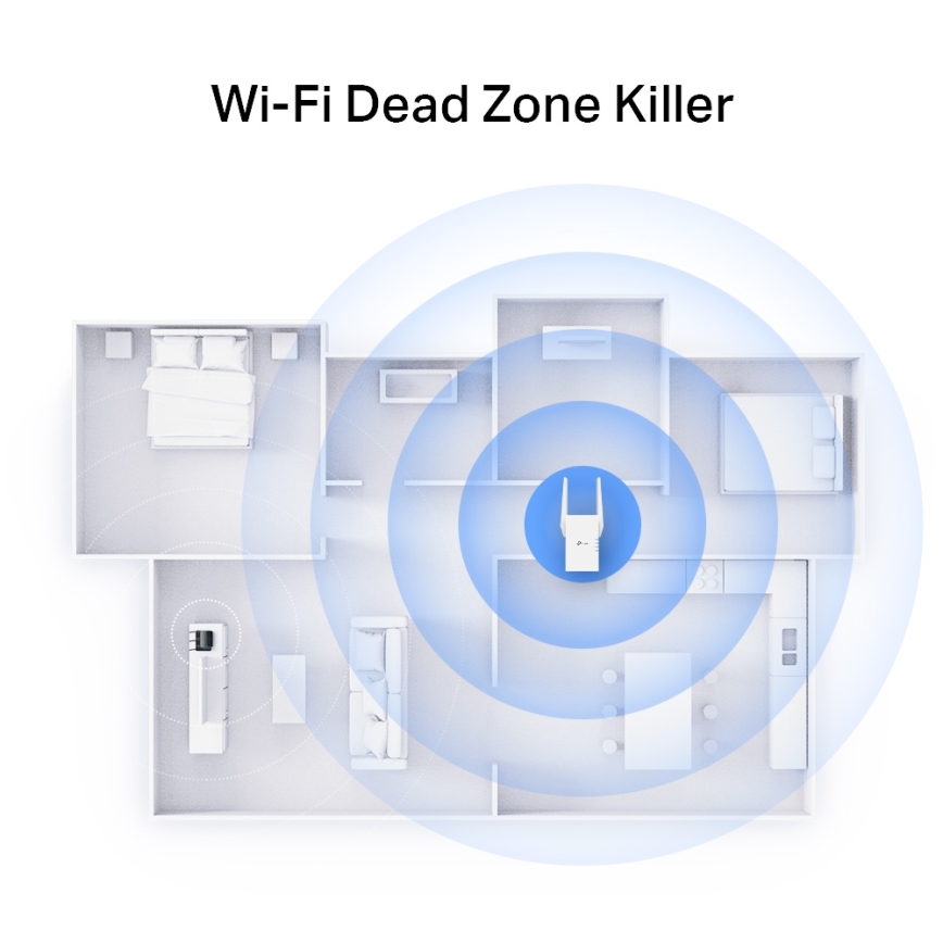 TP-Link - Dubbelbands Wi‑Fi 6-förlängare RE705X