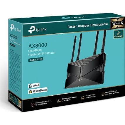 TP-Link - Dubbla band gigabit Wi‑Fi 6-router Archer AX53