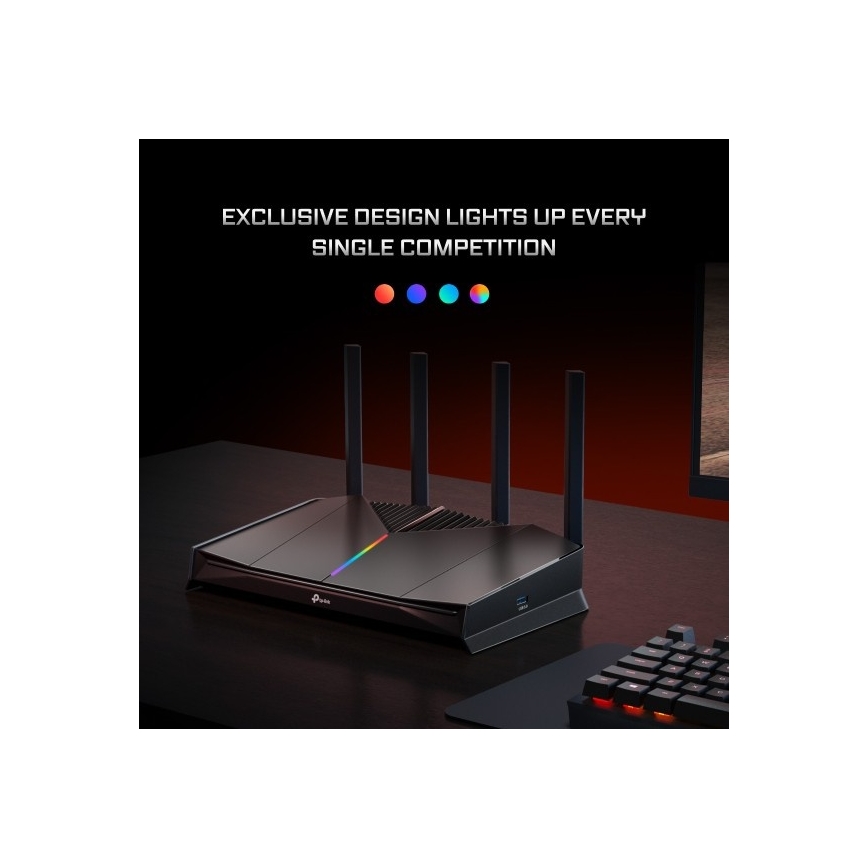 TP-Link - Gaming tvåbands Wi‑Fi 7-router Archer GE230