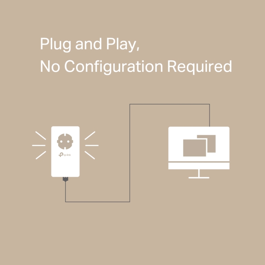 TP-Link - Gigabit Powerline-startpaket med genomgående uttag