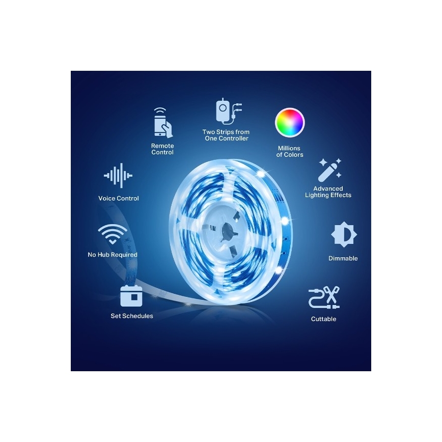 TP-Link - LED RGBW dimbara LED-remsa 5 m LED/20,5W/230V Wi-Fi
