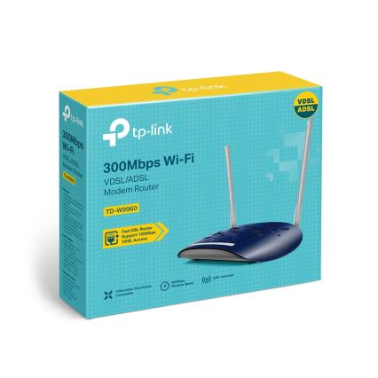 TP-Link - Modem och router 300 Mbps Wireless N VDSL/ADSL TD-W9960 Wi-Fi
