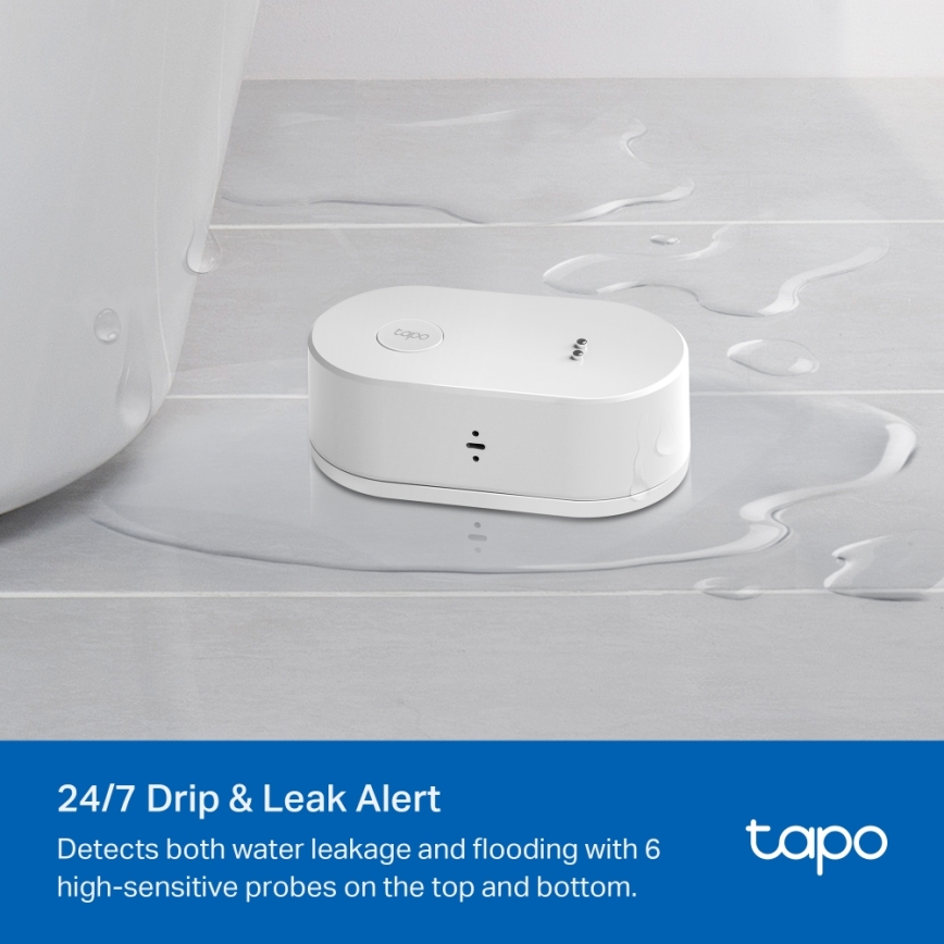 TP-Link - Smart läcksensor för vattenläckor 2xAAA Wi‑Fi
