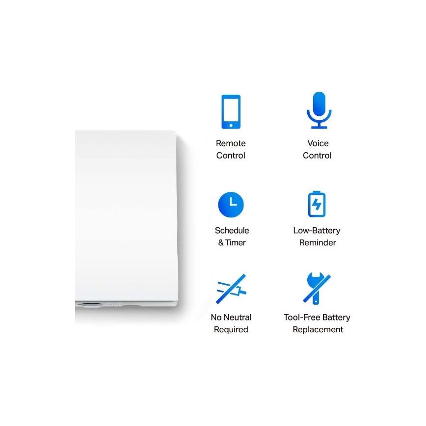 TP-Link - Smart ljusbrytare 2xAAA Wi-Fi