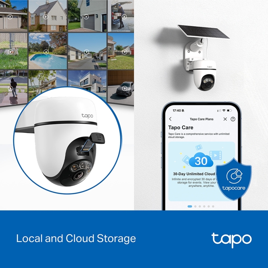 TP-Link - Smart solcellsdriven kamera 5V IP65 Wi-Fi