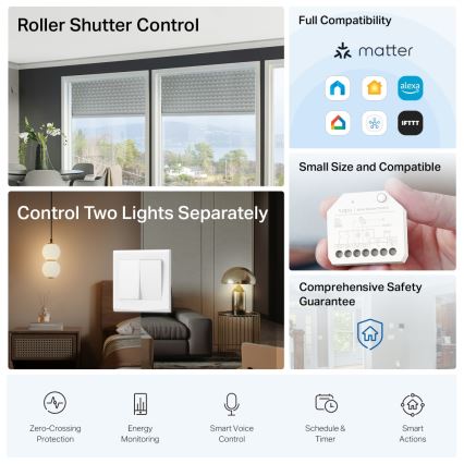 TP-Link - Smart strömbrytarmodul MATTER
