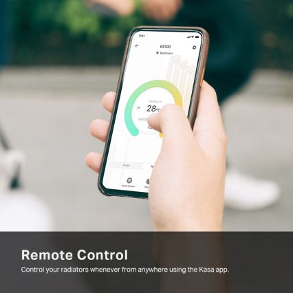 TP-Link - Smart termostatventilhuvud med LCD-display, 2x AA, Tuya