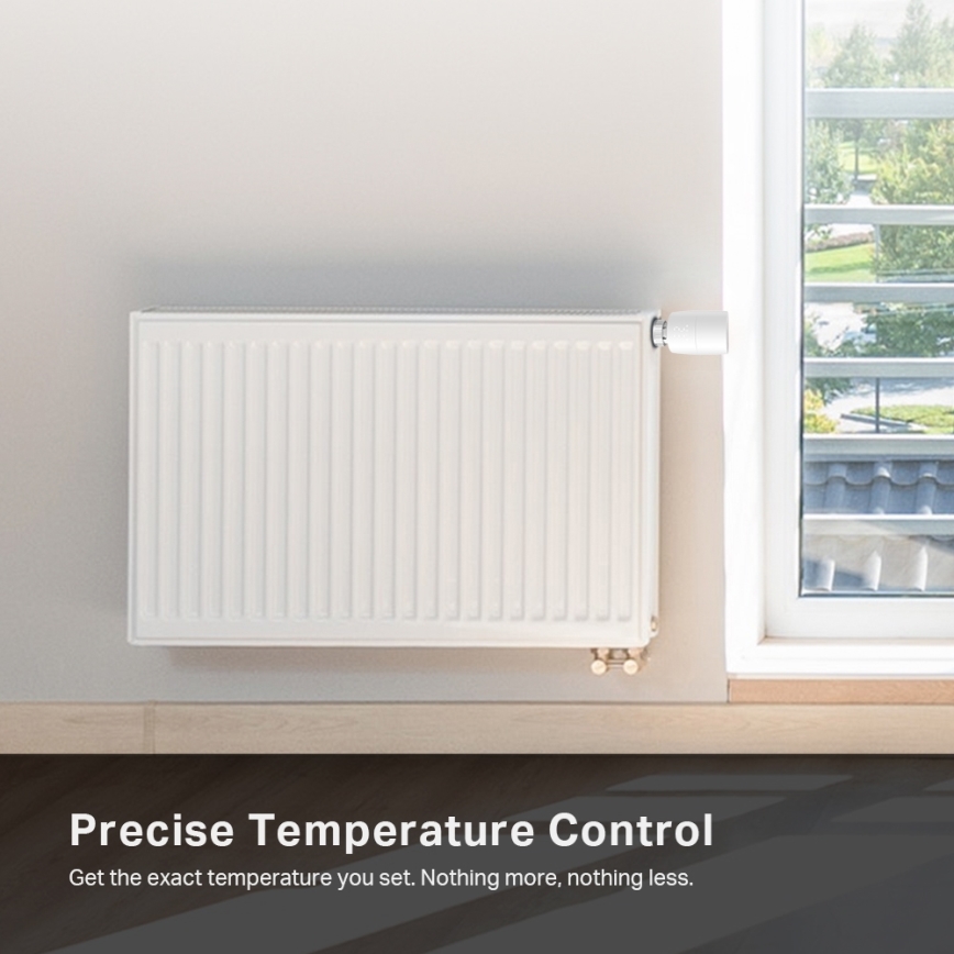 TP-Link - Smart termostatventilhuvud med LCD-display, 2x AA, Tuya