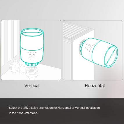 TP-Link - Smart termostatventilhuvud med LCD-display, 2x AA, Tuya