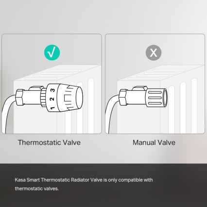 TP-Link - Smart termostatventilhuvud med LCD-display, 2x AA, Tuya