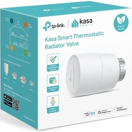 TP-Link - Smart termostatventilhuvud med LCD-display, 2x AA, Tuya