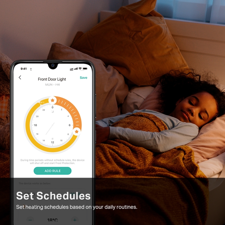 TP-Link - Smart termostatventilhuvud med LCD-display 2xAA Tuya