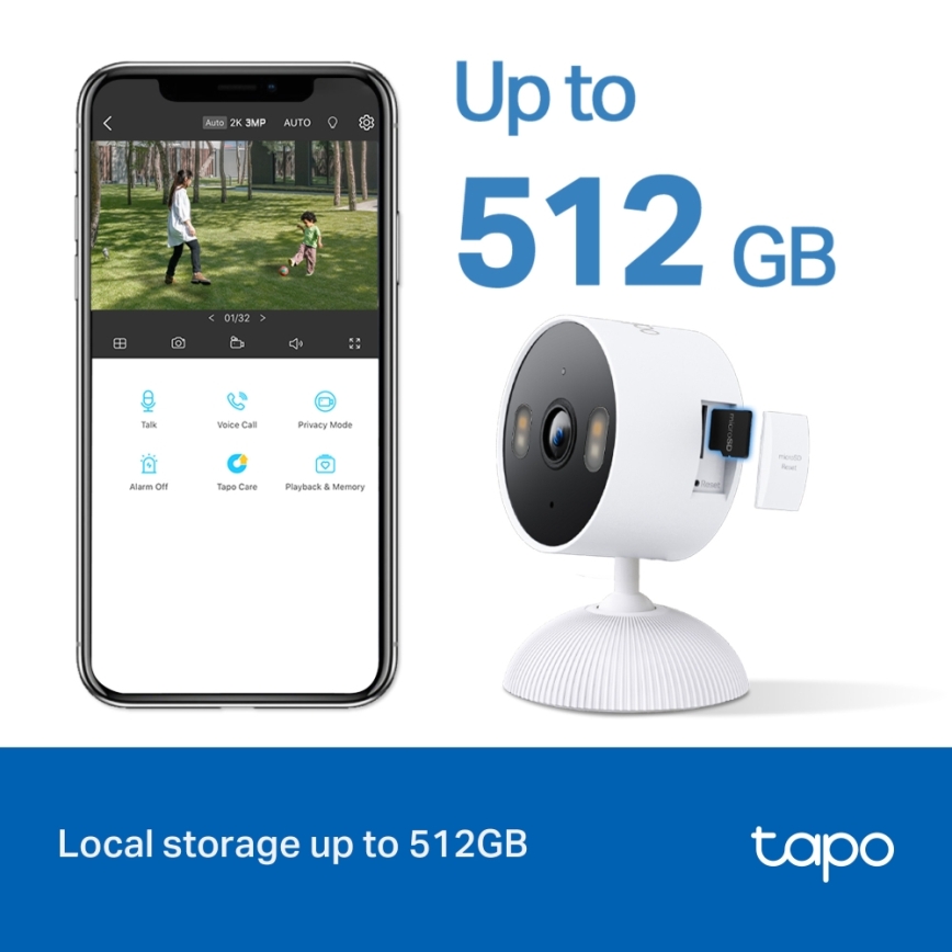 TP-Link - Smart utomhuskamera 3 MP 5 V Wi‑Fi
