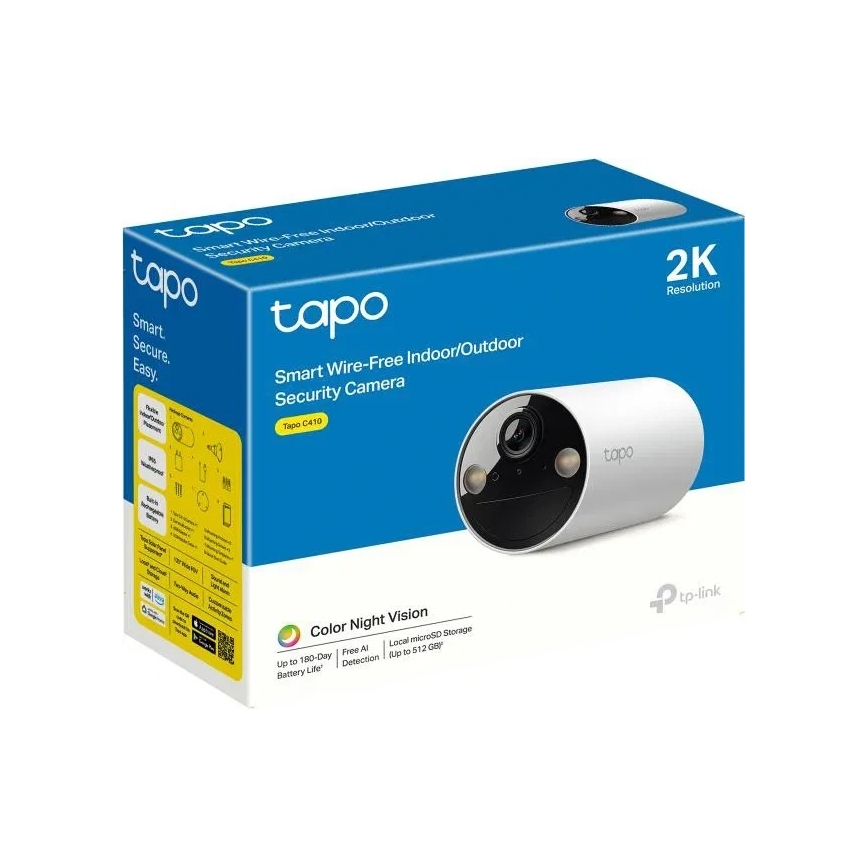 TP-Link - Smart utomhuskamera med sensor IP65 Wi-Fi