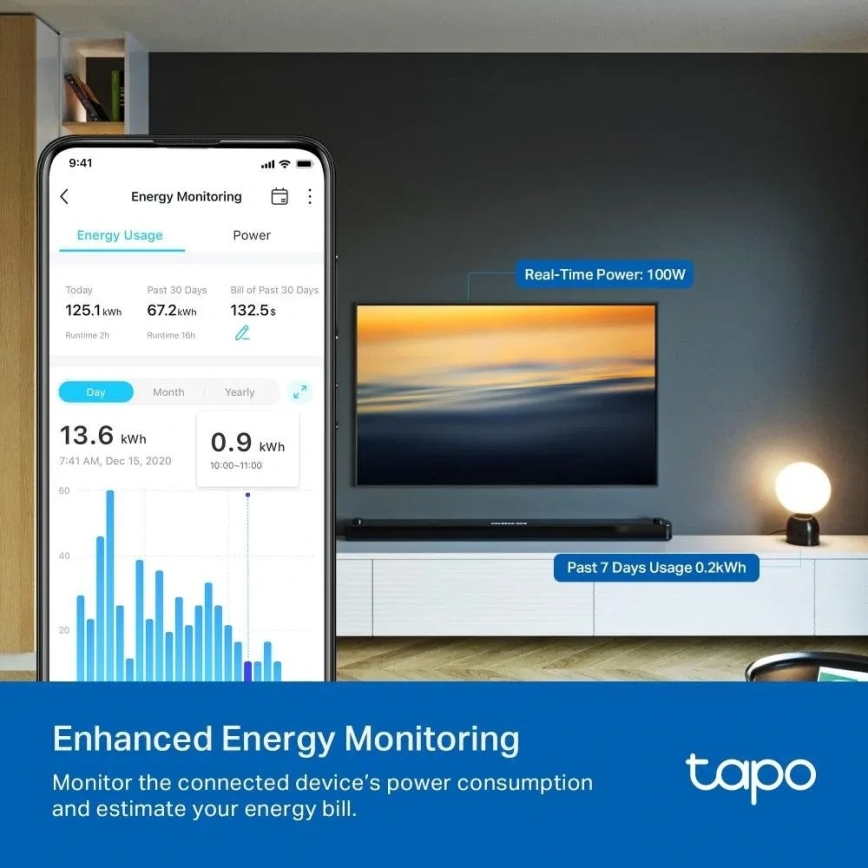 TP-Link - Smart uttag E MATTER 3680W Wi-Fi