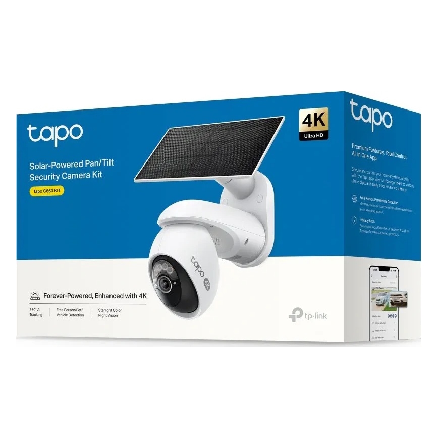 TP-Link - Utomhus solcellsdriven kamera med sensor, IP65, Wi‑Fi
