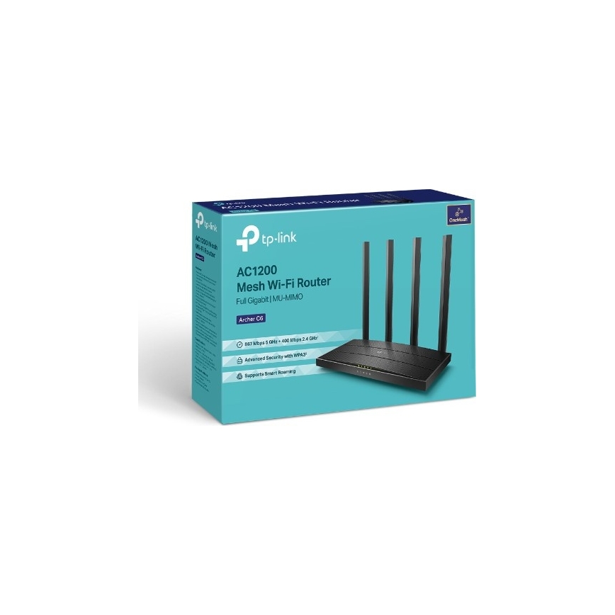 TP-Link - Trådlös gigabit MU‑MIMO-router Archer C6 V3.2 Wi‑Fi