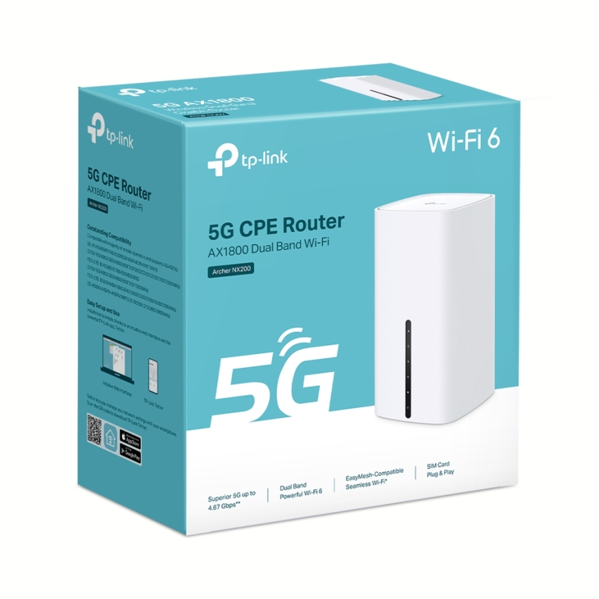 TP-Link - Trådlös tvåbands gigabitrouter med 5G