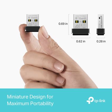 TP-Link - Trådlös Wi‑Fi 6 USB-nanoadapter Archer TX1U Nano