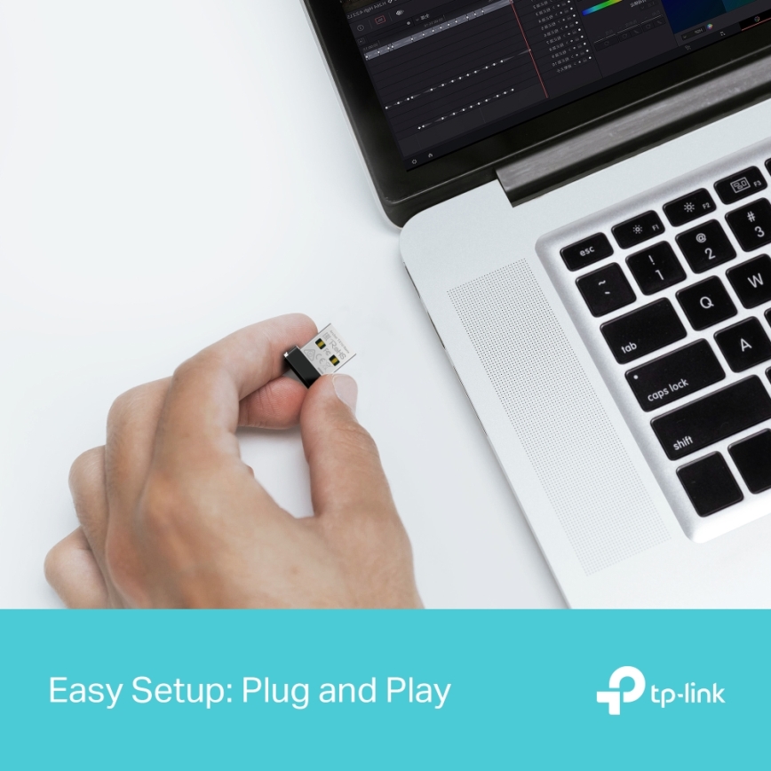 TP-Link - Trådlös Wi‑Fi 6 USB-nanoadapter Archer TX1U Nano