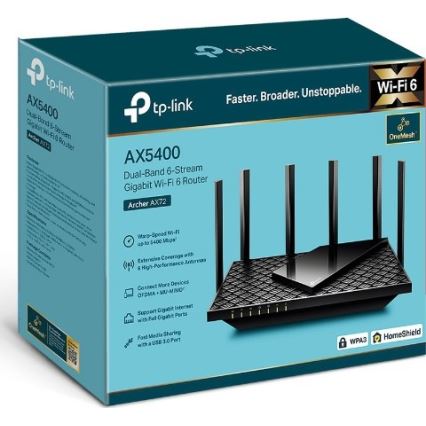 TP-Link - Tvåbands gigabit Wi-Fi 6-router Archer AX72