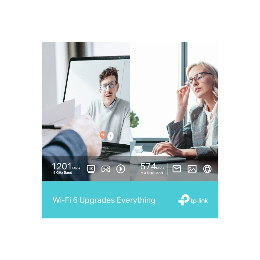 TP-Link - Tvåbands trådlös USB-adapter med Wi‑Fi 6 Archer TX20U