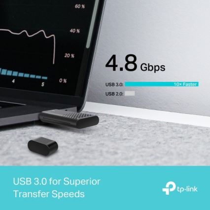 TP-Link - Tvåbands trådlös USB-adapter med Wi‑Fi 6 Archer TX20U