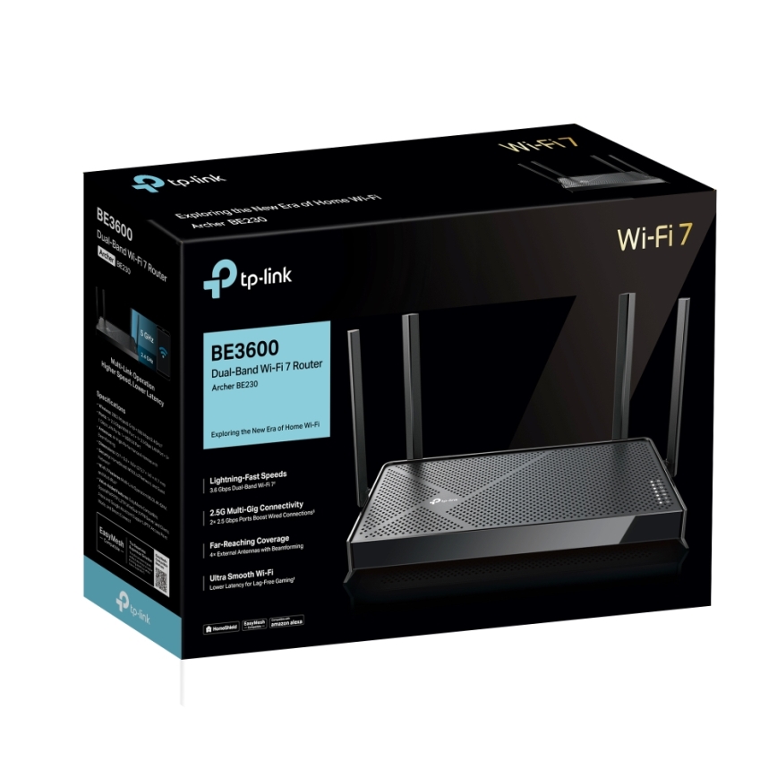 TP-Link - Tvåbands Wi‑Fi 7-router Archer BE230